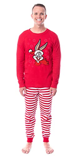 INTIMO Looney Tunes Bugs Bunny Christmas Santa Character Tight Fit Cotton Matching Family Pajama Set2