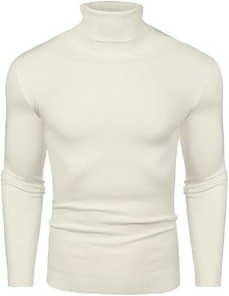 UK Lifestyle Men's Winter Cotton Turtleneck Sweater, High Neck