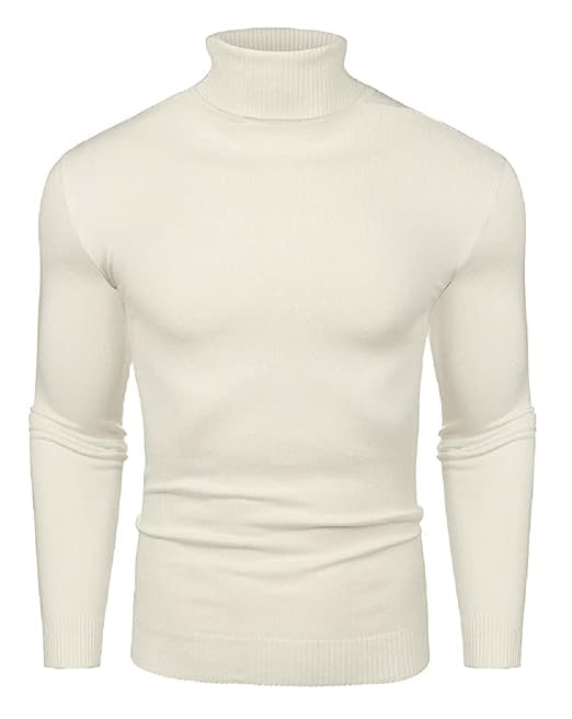 UK Lifestyle Men's Winter Cotton Turtleneck Sweater, High Neck