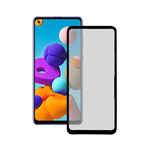 KSIX smart your tech Protection d'écran en verre trempé pour Samsung Galaxy A21, épaisseur 0,33 mm, noir Cover