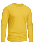 Fabric: The mens long sleeve t shirt is made from premium cotton, soft, breathable and comfortable Well Made: Mens plain t shirt is no scratchy tags and the seam along the back of the neck has bias binding covering it over, to smooth it out and not l...