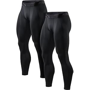 TSLA Men’s Compression Leggings Running Tights Trousers, Cool Dry Gym Workout Jogging Sports Base Layers Bottoms Pants