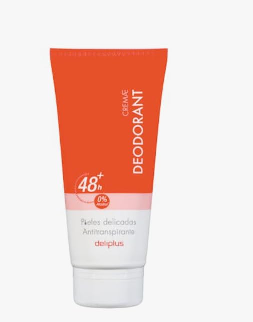 Desodorante en crema piel delicada Deliplus antitranspirante 0% alcohol [50 ml]