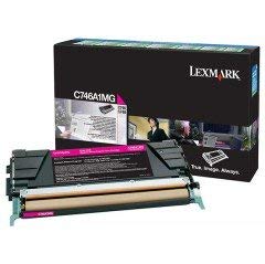 Toner magenta C746A1MG pour Lexmark C746 et C748, cartouche de remplacement standard 7000 pages