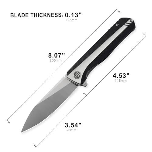 Image of Petrified fish PF818 3.54 inch D2 Steel Satin Blade Folding Knife