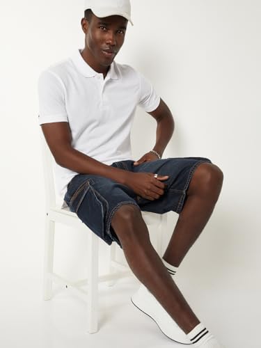 Image of Max Men's Polycotton Half Sleeves Regular Fit Solid Polo T-Shirt