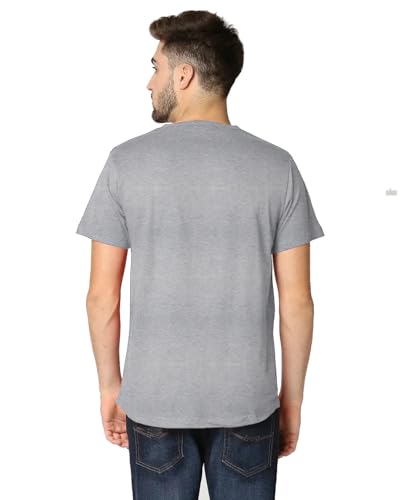 Image of LAZYCHUNKS Henley Neck Men's Cotton Half Plain Sleeves Slim Fit T-Shirt | Round Neck Men's Tshirt | Solid Colors | Summer Wear | - Multicolor