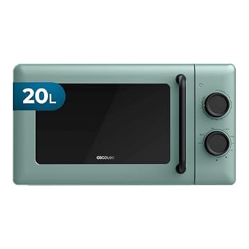 Cecotec Forno a Microonde con Grill Da 20 Litri Proclean 3110 Green 700 W In 6 Livelli E Griglia Da 800 W, Modalità Scongelamento, Segnale Fine Cottura, Lampada Interna, Timer 30 Minuti