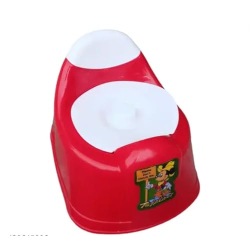 Image of 2 in 1 Potty Training Seat for 1+ Year Old Kids Adaptable Toilet Training Chair with Removable Potty Bowl & Non-Slip Base Comfortable Potty Trainer for Boys & Girl Pack of 1 (Red)
