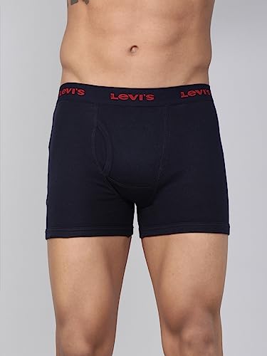 Levi's 001 Men's Pure Cotton Solid Trunk - Mid Rise, Outer Elastic Waistband (Pack of 1)