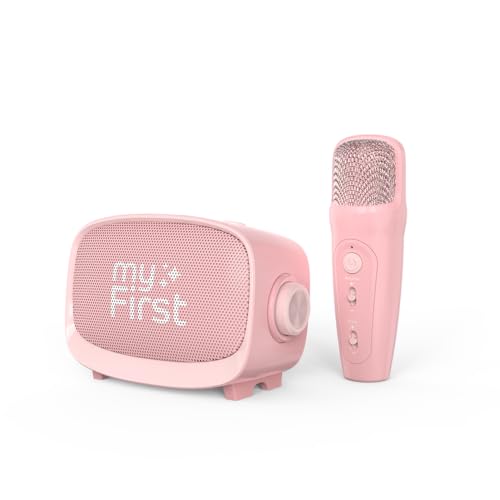 Jouet de Noël enfant de 3 à 12 ans : machine karaoké rose avec changeur de voix pour fille et garçon