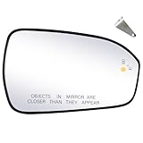 Tootai Passenger Side Replacement Mirror Glass - compatible with Ford vehicles - Fusion 2013-2019 - heated with Blind Spot Detect, w/o Auto Dimming