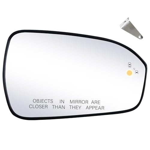 Tootai Passenger Side Replacement Mirror Glass - compatible with Ford vehicles - Fusion 2013-2019 - heated with Blind Spot Detect, w/o Auto Dimming