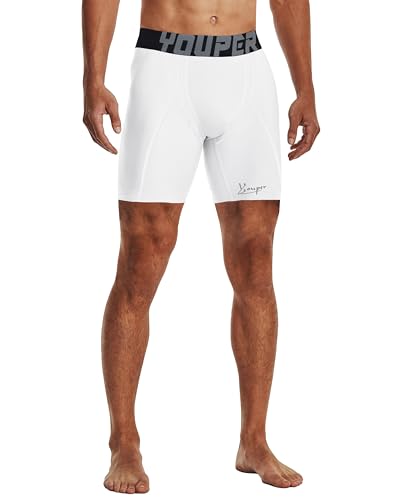 Youper 2-Pack Adult Compression Shorts w/Cup Pocket, Men's Athletic Supporter for Baseball & Football2