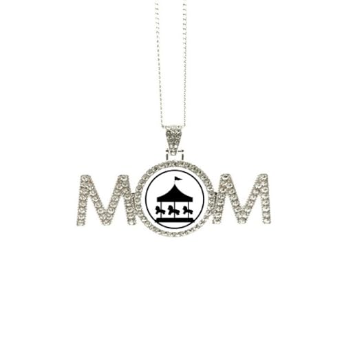 Collier Carrousel Noir Bijoux Anniversaire Cadeau Maman Nana
