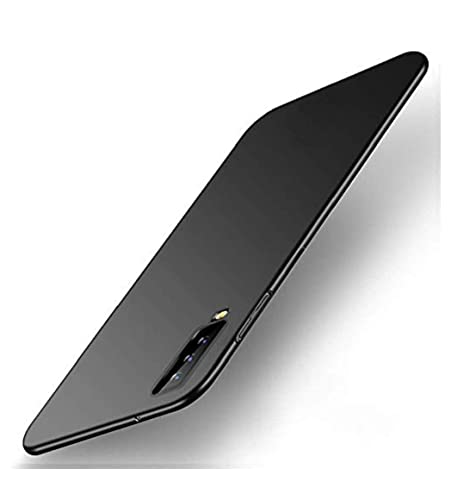 Image of Mobile Back Cover Case for Samsung Galaxy Galaxy A7 (2018) (Silicone Case|CameraProtection|Black SC1510)