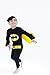 WARNER BROS DC Comics Justice League Batman Infant Baby Boys Zip Up Cosplay Costume Coverall and Cape Batman Coverall (12 Months And Up)