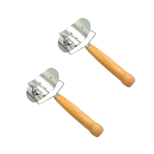 2 PCS Dumpling Cutter Sturdy Dumpling Maker Dumpling Wrapper Skin Dough Cutter Stainless Steel Dough Blenders Circle Roller Mold for DIY Kitchen Accessories