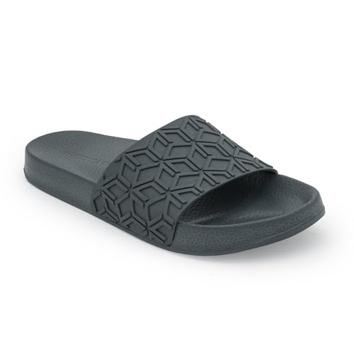 Image of Red Tape Womens Sliders in Slate Blue | Casual Pool Sliders | SLATE BLUE | 3 UK