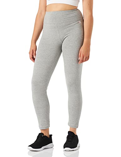 Champion American Classics - High Waist Crop Leggings da Donna, Grigio Melange Chiaro, S