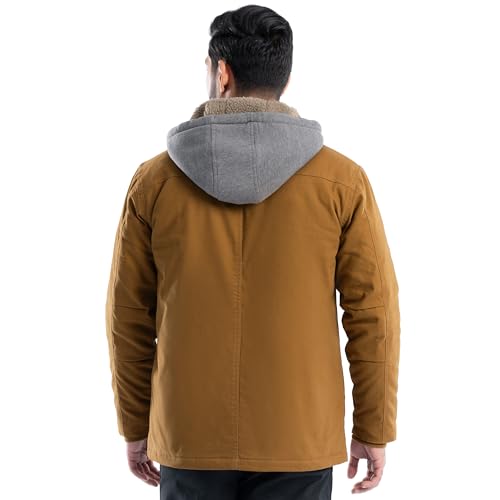 Wrangler Men's Quilted Lined Jacket with Sherpa Hood2