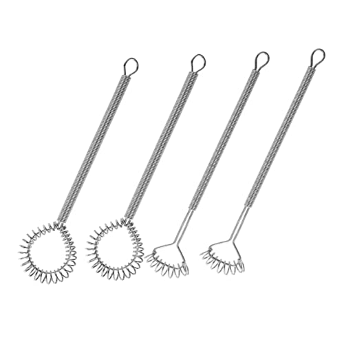 Sosoport 4 piezas Mezcladores de Huevo Inoxidable Batidores Manuales Ergonómicos Multiusos para Cocina Cócteles y Repostería con Diseño Práctico y Cómodo para Uso Doméstico y Profesional