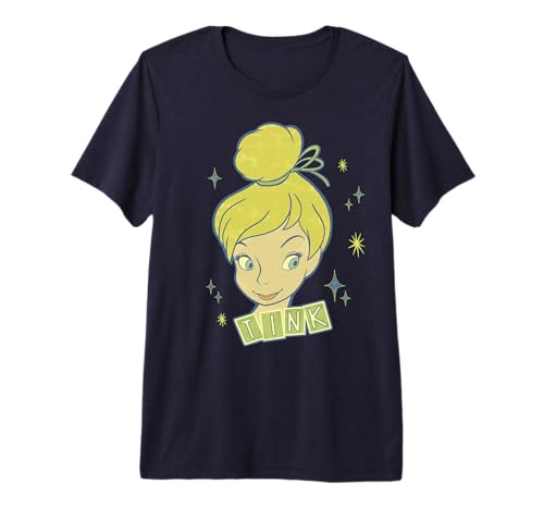 T-shirt Tinker Bell Disney Peter Pan vintage en coton premium pour look retro