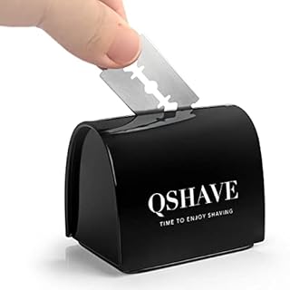 QSHAVE Shaver Disposal Case Safe Storage Bank for Used Safety Shaver