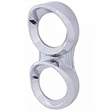 Technical Precision Replacement for Peterbilt 352 Year 1976 Chrome 2 Gauge Vertical Cluster Cover with Visor