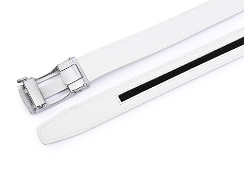 Image of Men's Belt, Ratchet Dress Casual Belt with Adjustable Automatic Buckle Trim to Fit