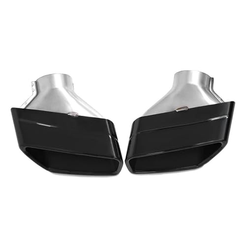 Colas de escape en acero inoxidable 304 negro para BMW Serie 5 G30 y G31 con diseño cuadrado