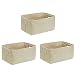 Produktbild wm Homebase 3er Set Aufbewahrungskörbe Aufbewahrungskorb aus Stoff Stoffkorb in Beige 36x25x16 cm