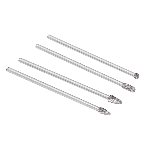 Set de 4 fresas extendidas de carburo para pulir y cortar miniatura 5