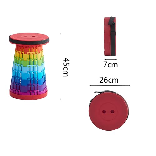 DORIPU軽量コンパクト折りたたみ椅子 収納は直径26cmで携帯に便利 アウトドア釣りキャンプから通勤電車まで 100kg耐荷重でしっかりサポート ワンタッチで簡単開閉 ブラック収納紐付き (青) [3]