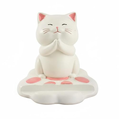 Soporte de teléfono con figura de gato Milageto para oficina y hogar 2