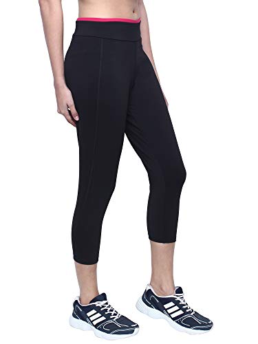 Image of INKURV Women Stretchable Activewear Capri for Gym, Yoga, Running, Zumba, Aerobics