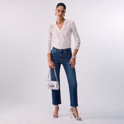 Jeans Liu Jo low-rise en denim premium, coupe ample haut de gamme - 3