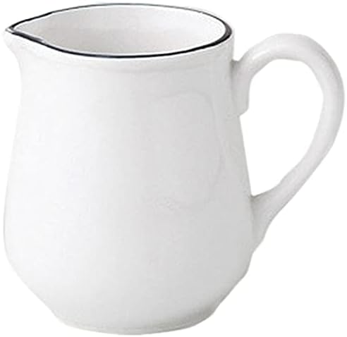 Set of 10 Blue Border Creamer, 3.0 x 1.8 x 2.6 inches (7.5 x 4.7 x 6.6 cm), 3.5 fl oz (100 cc), Western Pottery Opening, Hotel, Restaurant, Cafe, Western Tableware, Restaurant, Commercial Use,