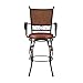 Powell Company Big and Tall Copper Stamped Back Barstool with Arms Bar Stool, Bronze