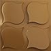 Ekena Millwork 19 5/8"W x 19 5/8"H Clover EnduraWall Decorative 3D Wall Panel, Vintage Gold (Covers 2.67 Sq. Ft.