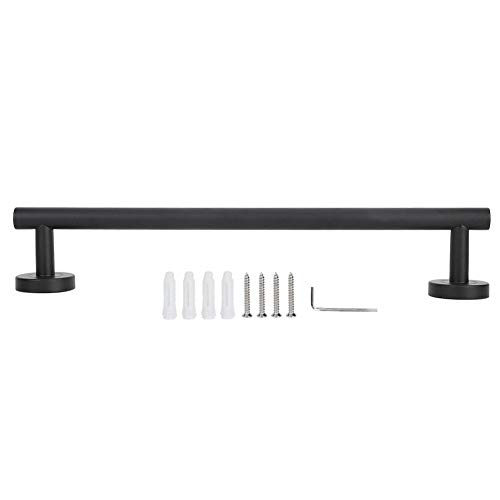 Toallero de Acero Inoxidable, Colgador de Toalla Individual montado en la Pared, Moderno Accesorio de baño Negro Mate con Acabado de Pintura en Aerosol, Organizador de Toallas Que