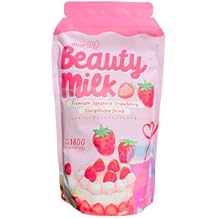 Beauty Milk Japanese Collagen STRAWBERRY Drink - 50,000mg Hydrolyzed Collagen, 6.3 Ounce Pack of 1