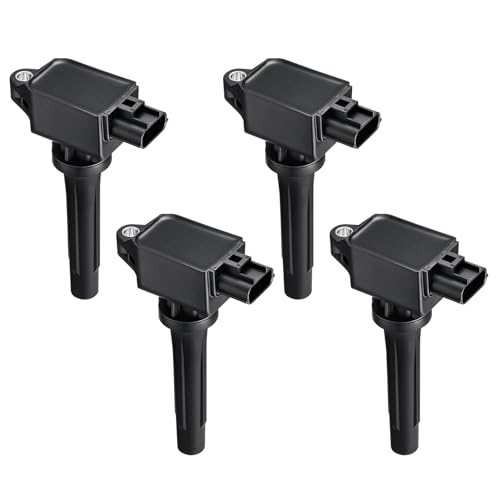 SYKRSS 4-Pack Ignition Coil UF656 Compatible with Mazda 3 Sport 6 CX-3 CX-5 CX-9 MX-5 Miata L4 Replacement for PE2018100 UF-656 UF805 5C1894 GN10625 PE0118100 UF656T C857
