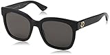 Gucci Damen GG0034S 001 Sonnenbrille, Schwarz (Black/Grey), 54