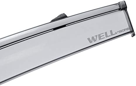 WellVisors Window Visors Wind Deflectors Compatible with Volvo 2017-2025 V90 with Black Trim Rain Guards 3-847VO008
