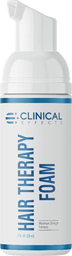 Clinical Effects Hair Therapy Foam - Leave-In Hair Growth Foam for Men With Peppermint Oil, Saw Palmetto, Avocado Oil - 30 ml - Helps Reduce Hair Loss, Supports Hair Regrowth - Made in the USA