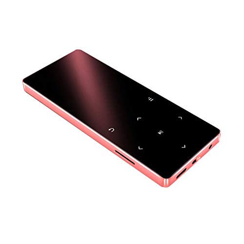 XWWS MP3 Player Sports Music Player with Bluetooth Portable MP3 Player HiFi Lossless Mini Music Player with FM Radio Speaker Headphones, Metal Walkman,Pink,40GB