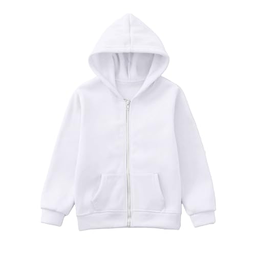 Sweat à capuche zippé garçon uni protégeant du froid à la mi-saison