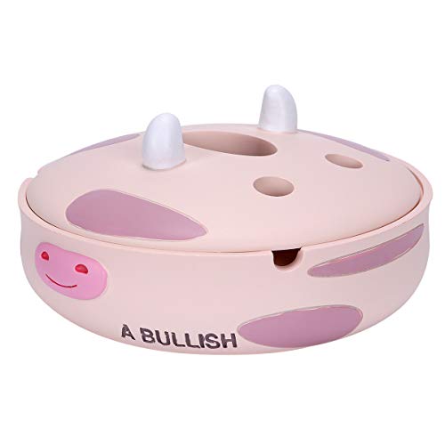 NOLITOY 2 in 1 Coil Holder Cartoon Ashtray Cute Ash Holder with Lid for Home Office Bedroom
