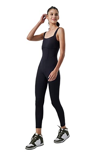 Image of LOVESOFT Workout Jumpsuits for Women Sleevesless Bodycon Backless Unitard